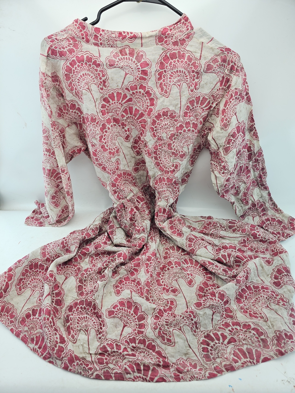 Women’s Long Sleeve Pink Floral Dress - Picture 5 of 5